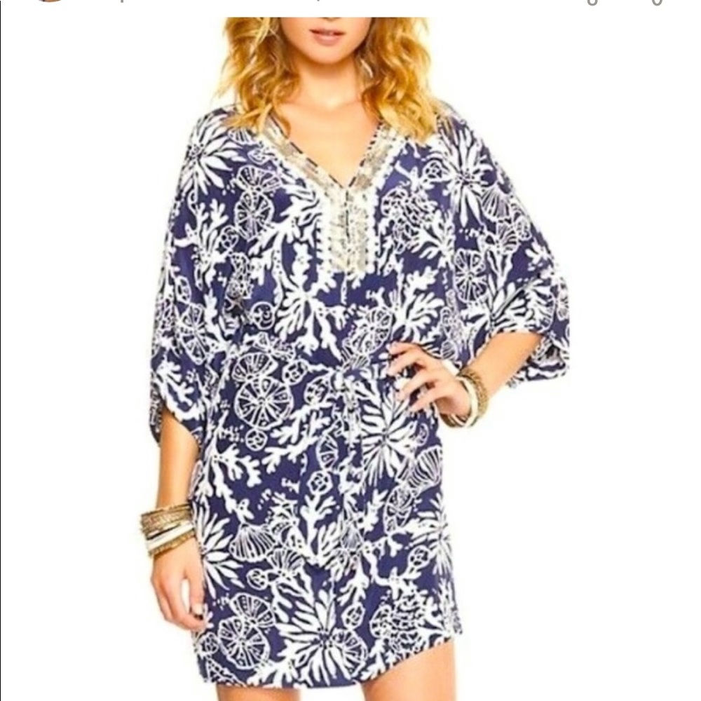 Lily Pulitzer caftan. Blue and white. Size XS
